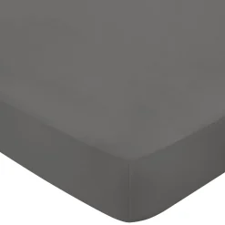 Cotton Sateen Fitted Sheet Charcoal
