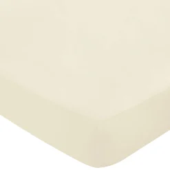 Best BEDECK BELFAST Cotton Sateen Fitted Sheet Chalk