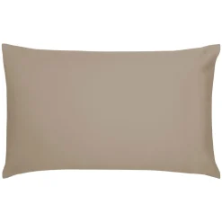 Cotton Sateen Standard Pillowcase Pair Truffle