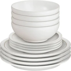 Cotton White 12-Piece Tableware Set