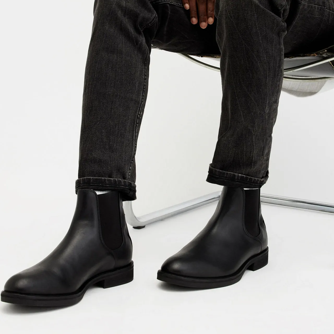 Hot ALLSAINTS Creed Leather Chelsea Boots
