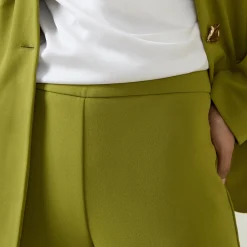 Crepe-Knit Wide Leg Trousers