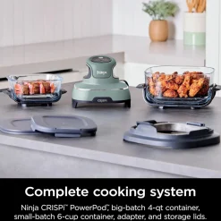 Best NINJA CRISPi 4-in-1 Portable Glass Air Fryer Sage
