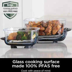 Hot NINJA CRISPi 4-in-1 Portable Glass Air Fryer Cyber Space