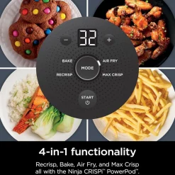 Hot NINJA CRISPi 4-in-1 Portable Glass Air Fryer Cyber Space