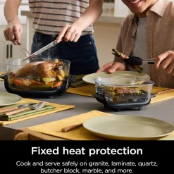 Hot NINJA CRISPi 4-in-1 Portable Glass Air Fryer Cyber Space