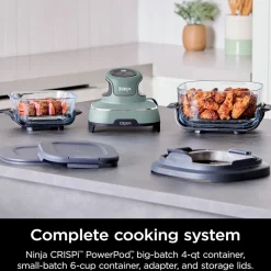 CRISPi 4-in-1 Portable Glass Air Fryer Sage