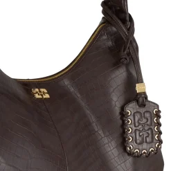 Online GANNI Croco XXL Hobo Bag