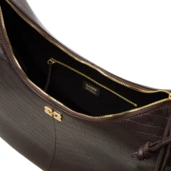 Online GANNI Croco XXL Hobo Bag