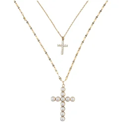 Cross Double-Layer Necklace