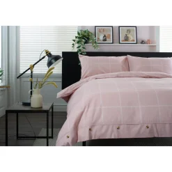 Sale THE LYNDON COMPANY Crossley Heath Duvet Set Rose/White
