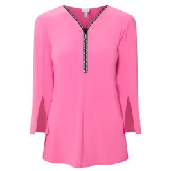Discount JOSEPH RIBKOFF Crystal Embellished Half-Zip Tunic