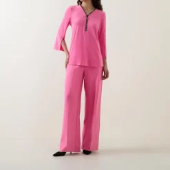 Discount JOSEPH RIBKOFF Crystal Embellished Half-Zip Tunic