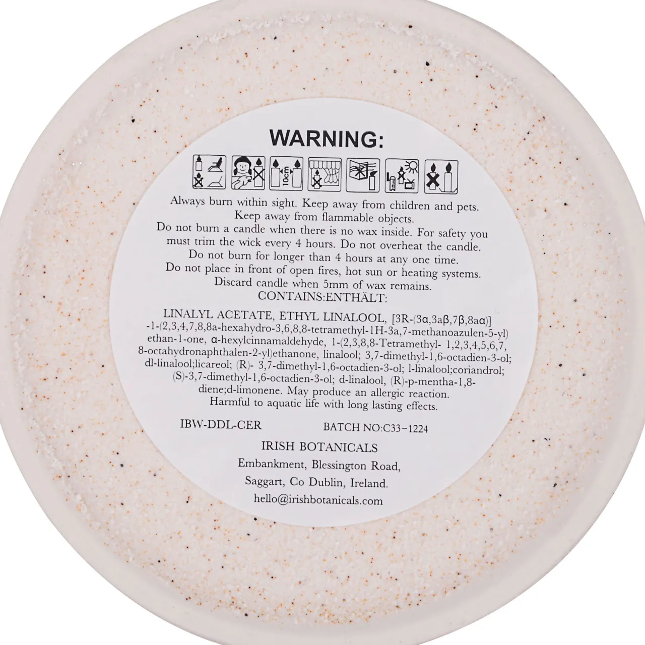 Hot IRISH BOTANICALS Dandelion & Dock Leaf Candle