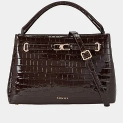 Daniella Large Croc-Embossed Tote Bag