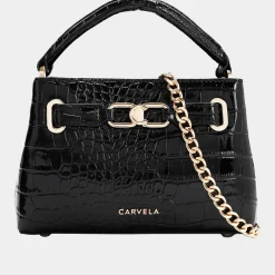 Daniella Mini Croc-Embossed Tote Bag