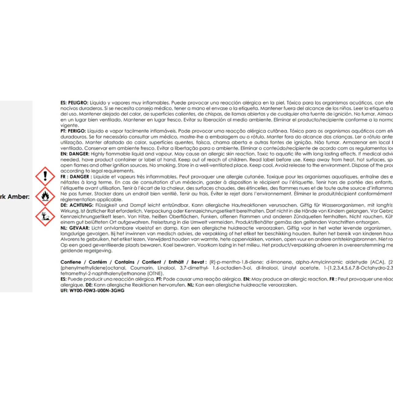 Hot LACROSSE Dark Amber Reed Diffuser 100ml