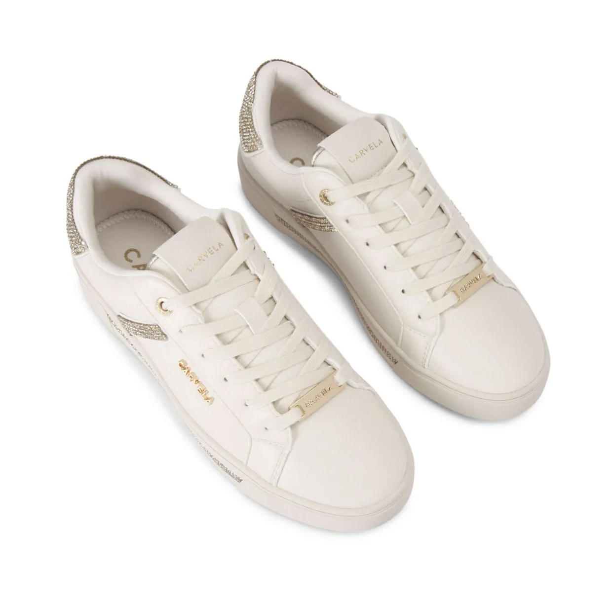 Daze Jewel-Embellished Lace-Up Trainers