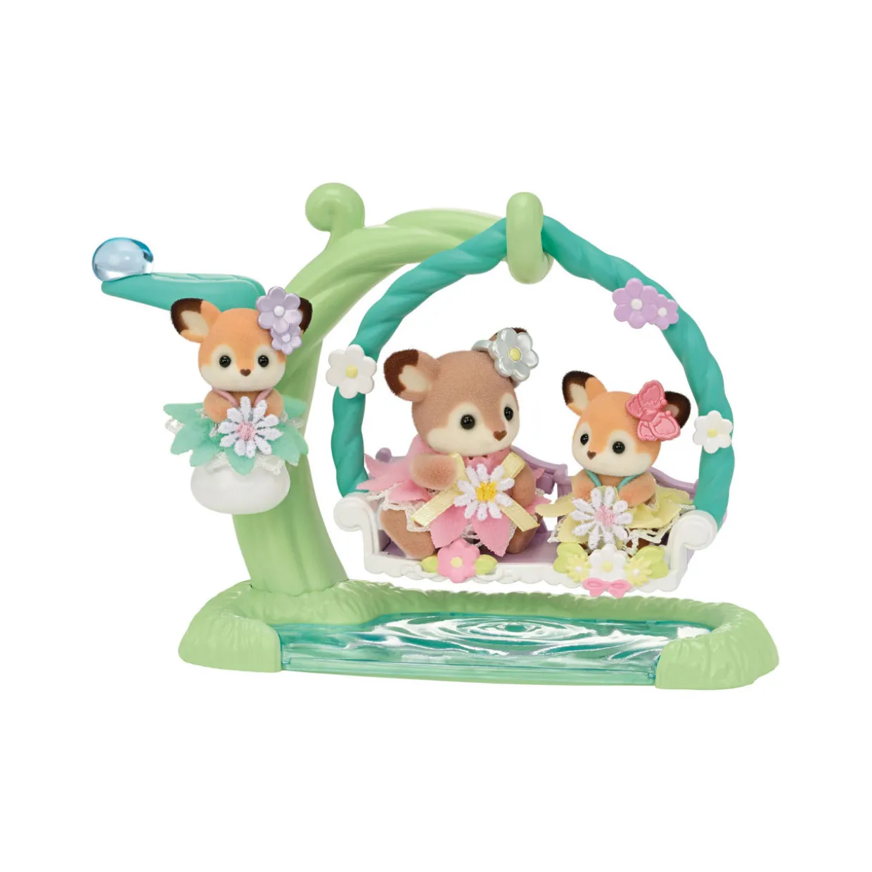 Deer Babies: Floral Swing Set