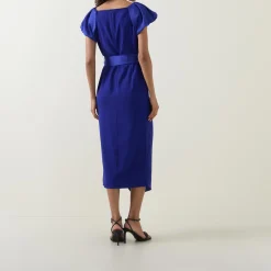 Hot CAROLINE KILKENNY Della Puff-Sleeve Belted Asymmetric Dress