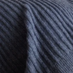 Outlet FOXFORD Denim Knitted Ribbed Bed Blanket
