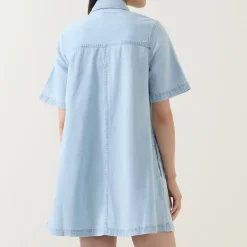 Hot TOMMY JEANS Denim Mini Shirt Dress