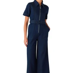 Best WHISTLES Denim Pintuck Jumpsuit