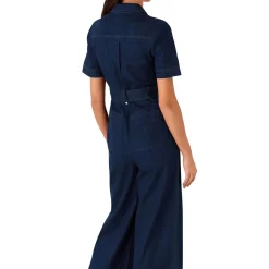 Best WHISTLES Denim Pintuck Jumpsuit