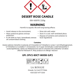 New LA BOUGIE Desert Rose Candle