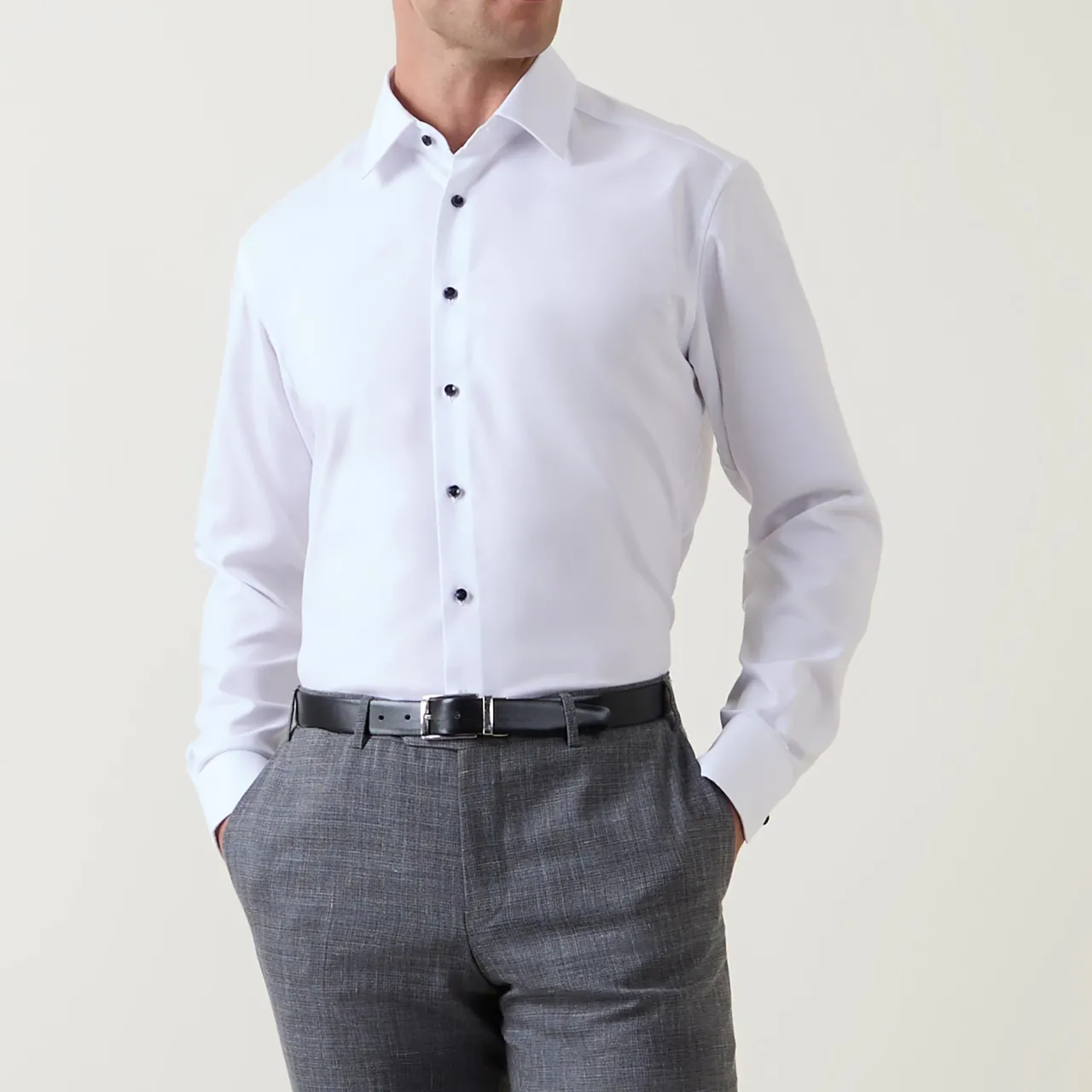 Sale ETERNA Diamond Structure Single-Cuff Shirt