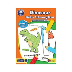 Dinosaur Sticker Colouring Book