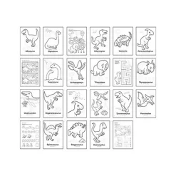 Dinosaur Sticker Colouring Book
