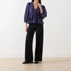 Ditzy Floral Peplum Blouse