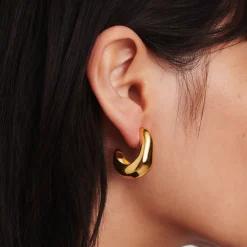 Fashion MISSOMA Dome Medium Hoop Earrings