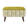 Online ORLA KIELY Donegal Small Velvet Stool Eske Yellow Olive