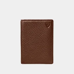Double Fold Grained Leather Cardholder