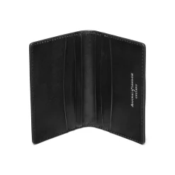 Double Fold Woven Leather Cardholder