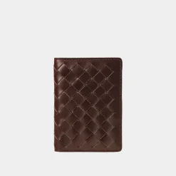 Double Fold Woven Leather Cardholder