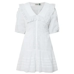 Dove Embroidered Mini Dress