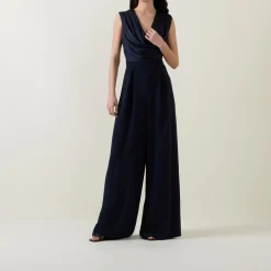 Hot JOSEPH RIBKOFF Draped Wide Leg Jumpsuit