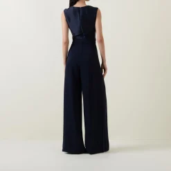 Hot JOSEPH RIBKOFF Draped Wide Leg Jumpsuit