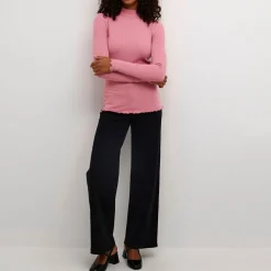 Drew Turtleneck Ribbed-Knit Sweater