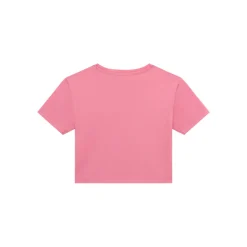 Fashion GUESS Drop Heart Logo Cropped T-Shirt