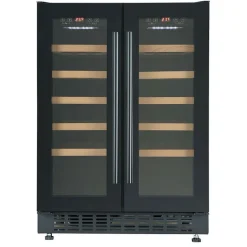 Dual Zone Wine Cooler 40 Bottles Black