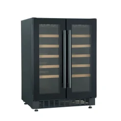 Dual Zone Wine Cooler 40 Bottles Black