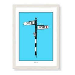 Discount CLOVER RUA Dublin Road Sign Print