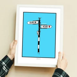 Discount CLOVER RUA Dublin Road Sign Print