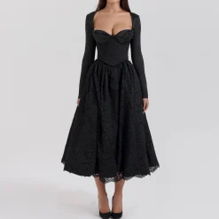 Online HOUSE OF CB Duchess Lace Corset, Flared Skirt & Bolero Set