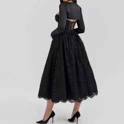 Online HOUSE OF CB Duchess Lace Corset, Flared Skirt & Bolero Set