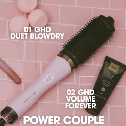 Clearance GHD Duet Blowdry Charity Limited Edition Hair Dryer Brush in Pink Sorbet